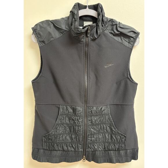 Nike Jackets & Blazers - Nike Fit Therma Sportswear Nylon Women's Vest Jacket Size Small Black
